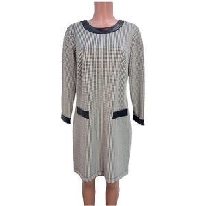 Maison Tara Women Long Sleeve Size Dress Black Size 14 Black Midi